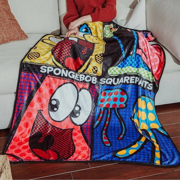 SpongeBob SquarePants Character Throw Blanket - Picture 1 of 5